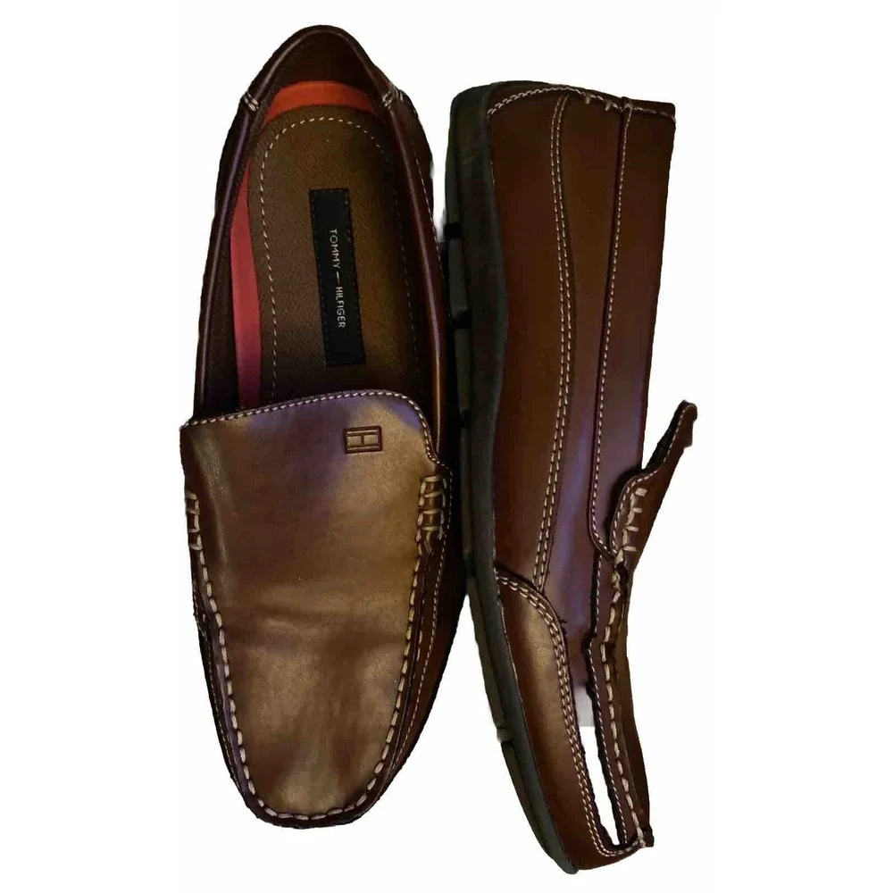 Tommy Hilfiger Loafers  Dathan-F Men's Brown Slip On Driving Shoes Size 8